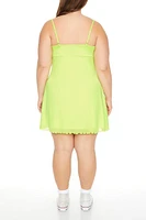 Plus Mesh Cami Mini Dress