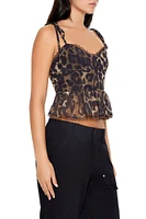 Chiffon Leopard Flounce Cami