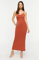 Cowl Neck Crisscross Maxi Dress