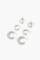 Twisted Hoop Earring Set