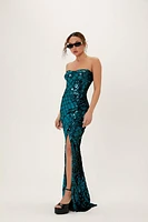 Sequin Sweetheart Maxi Dress