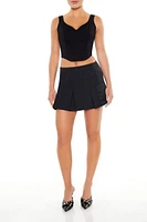 Ponte Knit Corset Crop Top