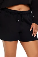 Plus Fleece Drawstring Shorts