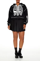 Plus Skeleton Zip-Up Hoodie