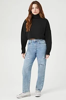 Cropped Turtleneck Pullover