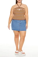 Plus Striped Star Halter Top