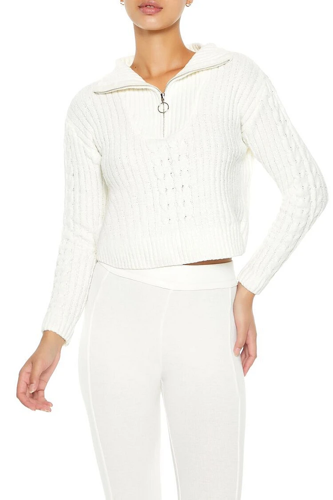 Cable Knit Half-Zip Sweater