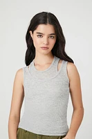 Ribbed Knit Combo Tank Top