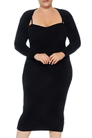 Plus Shrug & Sweater Dress Set