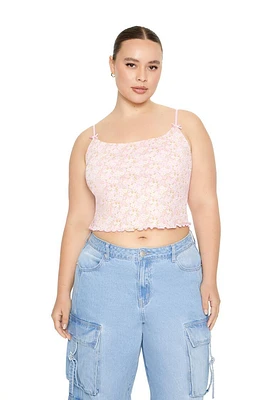 Plus Floral Cropped Cami