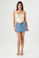 Lace-Up Corset Crop Top