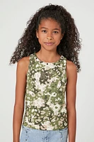 Girls Ribbed Knit NY Tank Top (Kids)