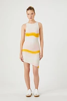 Tie-Dye Striped Mini Dress