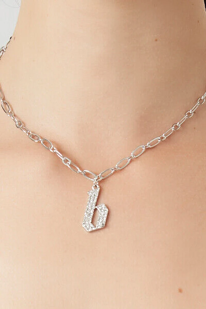 Rhinestone Initial Necklace