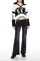 Low-Rise Cargo Flare Jeans