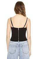 Cropped Zip-Back Cami