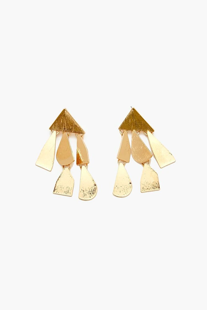 Tiered Geo Drop Earrings