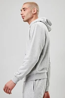 Basic Heathered Drawstring Hoodie