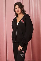 Hello Kitty Heart Zip-Up Hoodie