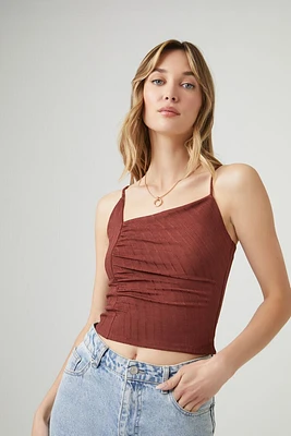 Asymmetrical Ribbed Knit Cami