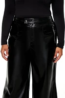 Plus Faux Leather Pants