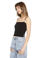 Cropped Zip-Back Cami