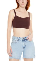 Rib-Knit Cropped Cami