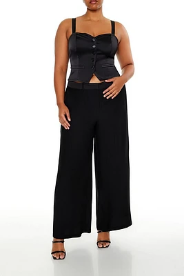 Plus Wide-Leg Trouser Pants