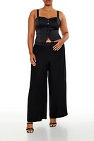 Plus Wide-Leg Trouser Pants