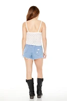 Retro High-Rise Denim Shorts