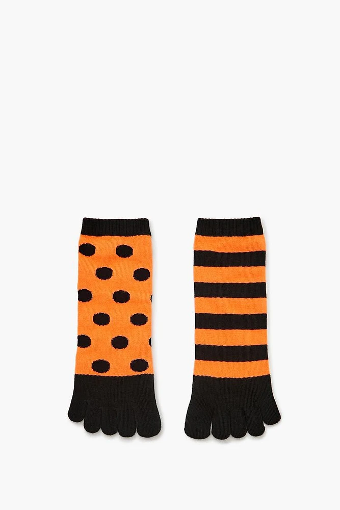 Kids Polka Dot & Striped Crew Toe Socks (Girls + Boys)