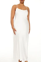 Plus Satin Maxi Dress