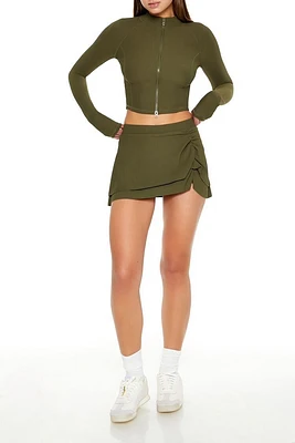 Active Ruched Flare Skort