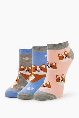 Corgi Ankle Socks Set - 3 pack