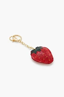 Rhinestone Strawberry Keychain