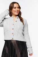 Plus Faux Pearl Cardigan Sweater