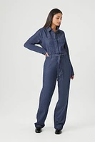 Denim Tie-Waist Coveralls