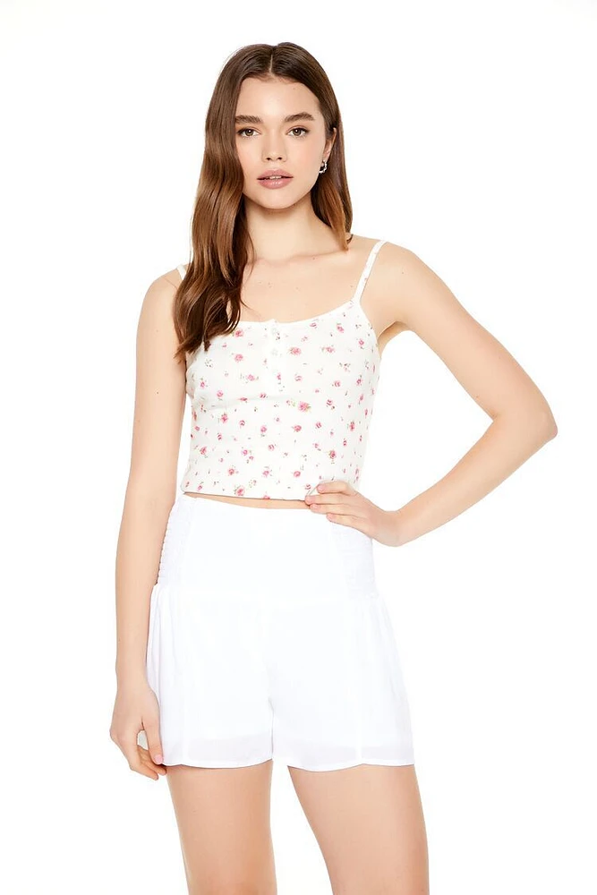 Smocked Pull-On Shorts
