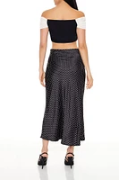 Polka Dot Slip Midi Skirt