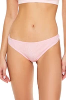 Cotton-Blend Polka Dot Thong Panties