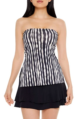 Zebra Striped Tube Top