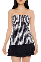 Zebra Striped Tube Top