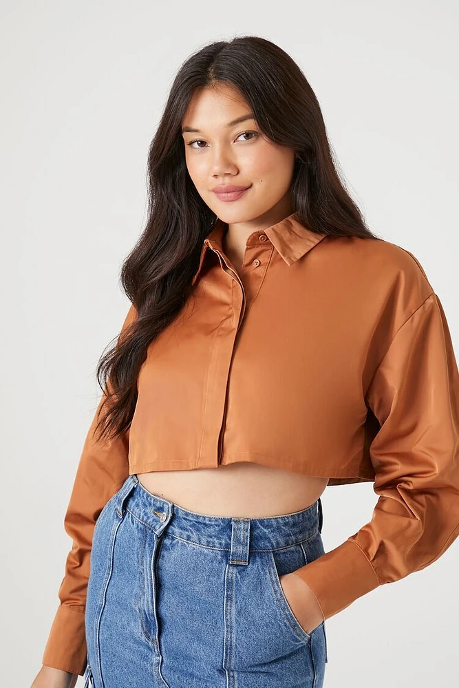 Long-Sleeve Cropped Shirt