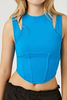 Ribbed Bustier Racerback Tank Top