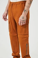 Twill Drawstring Cargo Joggers