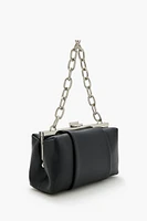 Faux Leather Clutch Bag