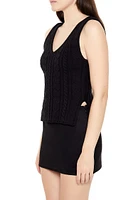 Cable Sweater-Knit Tank Top