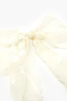 Oversized Lace Bow Hair Barrette