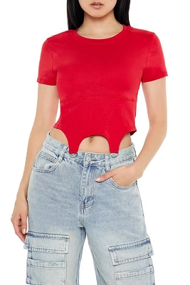 Cropped Garter D-Ring Tee