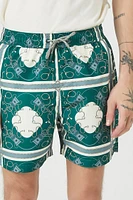 Ornate Print Swim Trunks